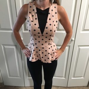 Arden B polka dot tank top